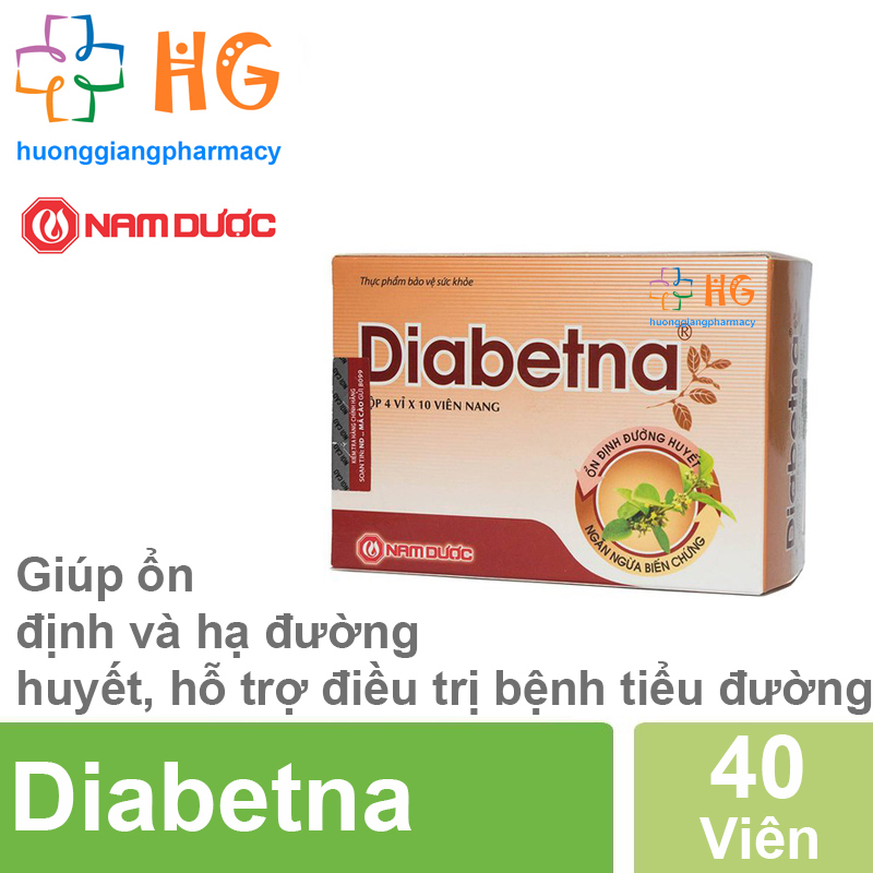 Diabetna - Giúp làm hạ đường huyết. Hỗ trợ điều trị bệnh tiểu đường, ổn định đường huyết, ngừa biến chứng tiểu đường