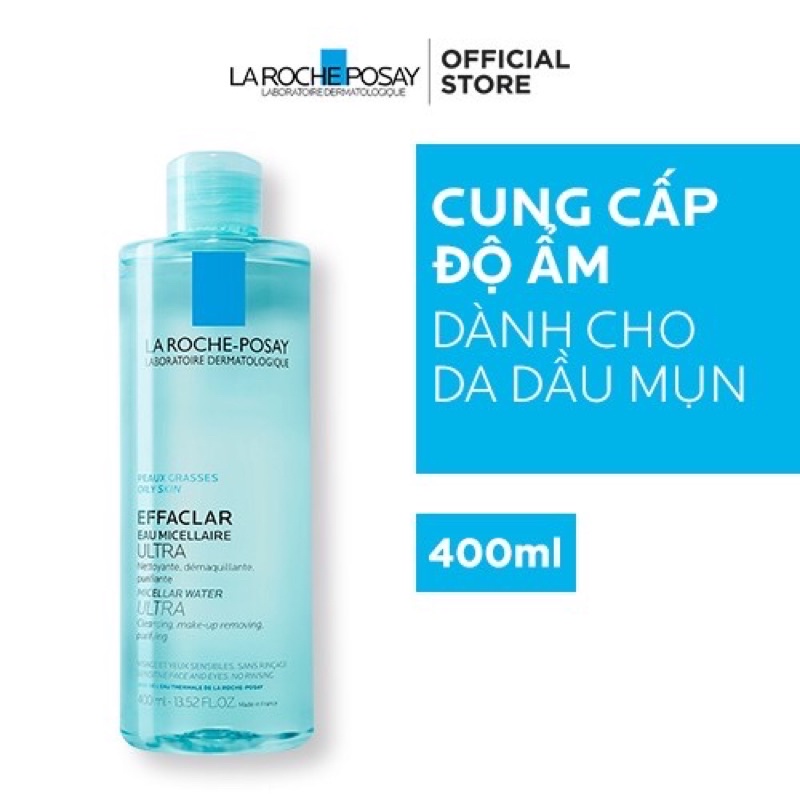 Nước tẩy trang cho da dầu La Roche-Posay Effaclar Micellar Water Ultra Oily Skin 400ml