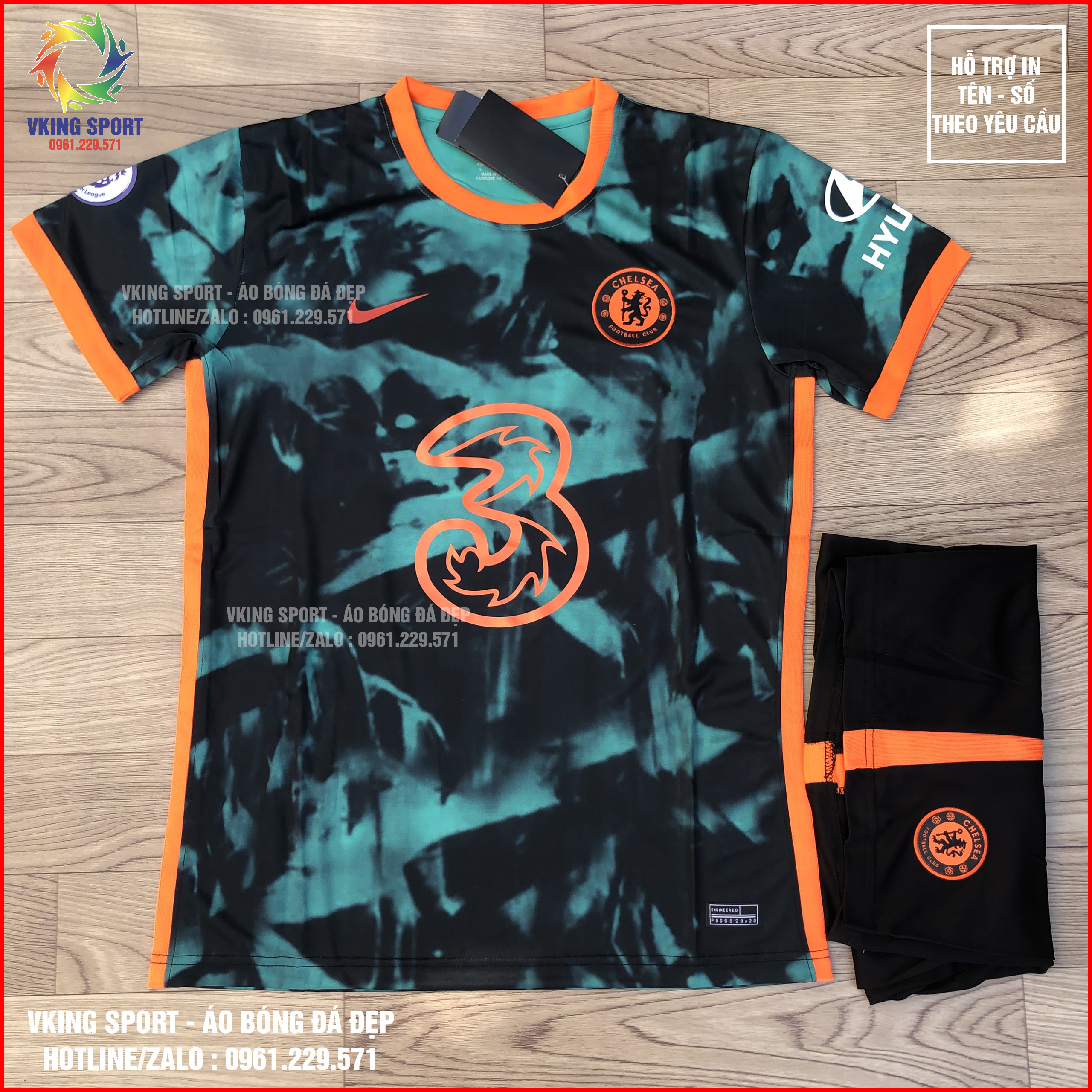 Áo Chelsea 2021 | Bộ Áo Đấu CLB Chelsea Sân Khách Mùa Giải 2021/2022 Màu Xanh Đen vải thái phom từ 50-90kg