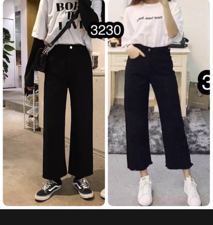 [HCM]QUẦN BAGGY JEAN ỐNG RỘNG NỮ( MÀU ĐEN ) ỐNG TUA VẢI DÀY KHÔNG PHAI MÀU SẢN PHẨM HÓT THUYDIEUSHOP97 M32