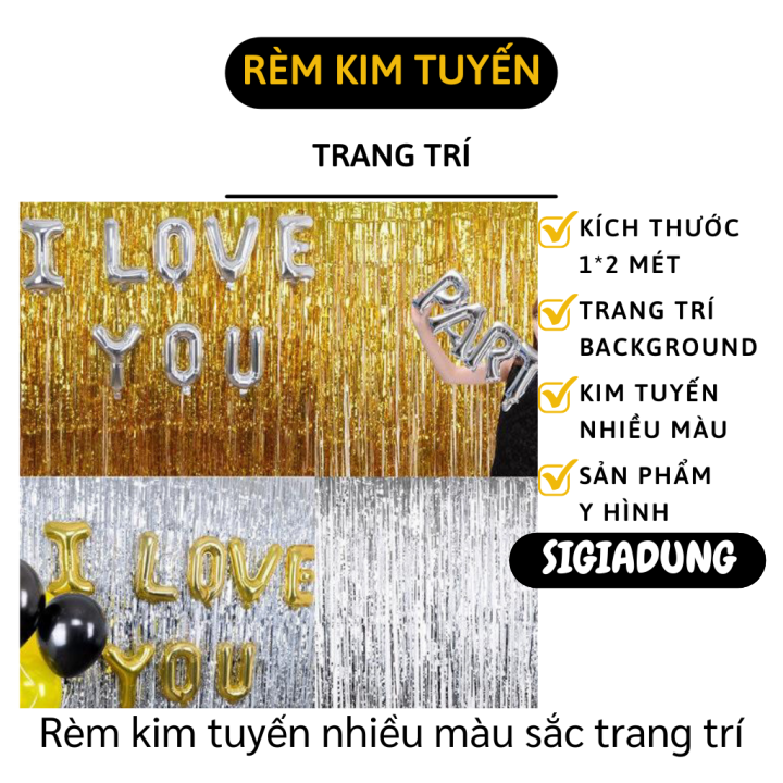 Rèm kim tuyến trang trí - Rèm trang trí - Rèm kim tuyến 1.2m trang trí lễ, tiệc sinh nhật, khai trương