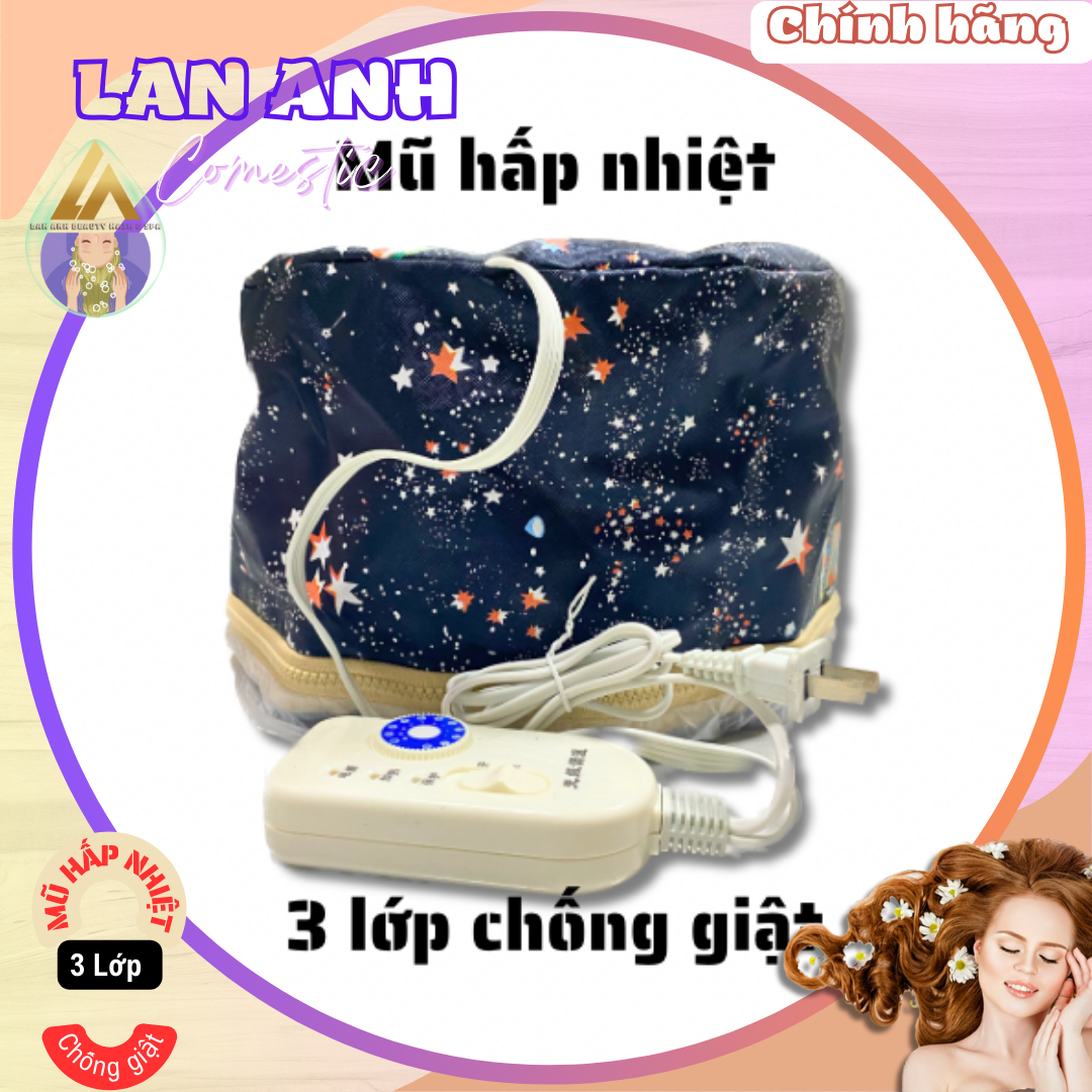 Mũ kích nhiệt ủ tóc 3 lớp chống dật. Mũ ủ nhiệt dùng hấp tóc Mũ hấp nhiệt hàng chất lượng cao