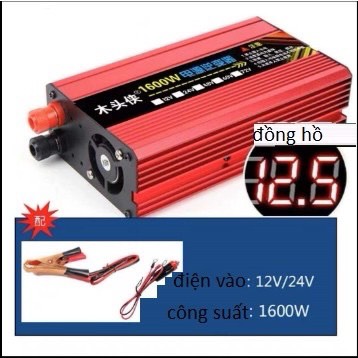Bộ kich điện inverter 12v lên 220v công suất 1600w sóng sine
