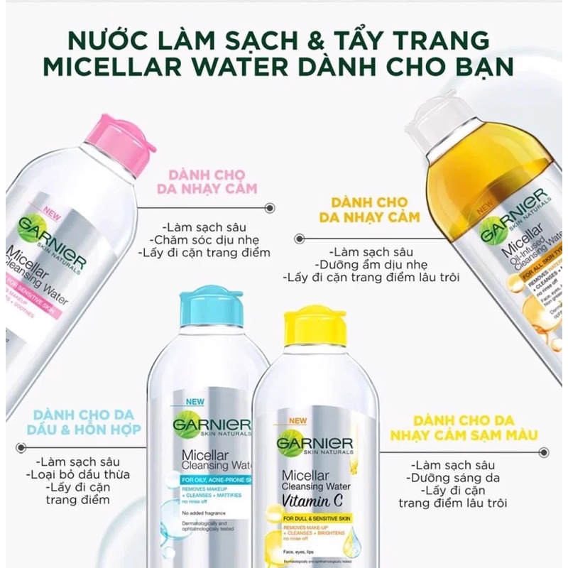 Tẩy Trang Garnier Skinactive Micellair Reinigingswater 400ml