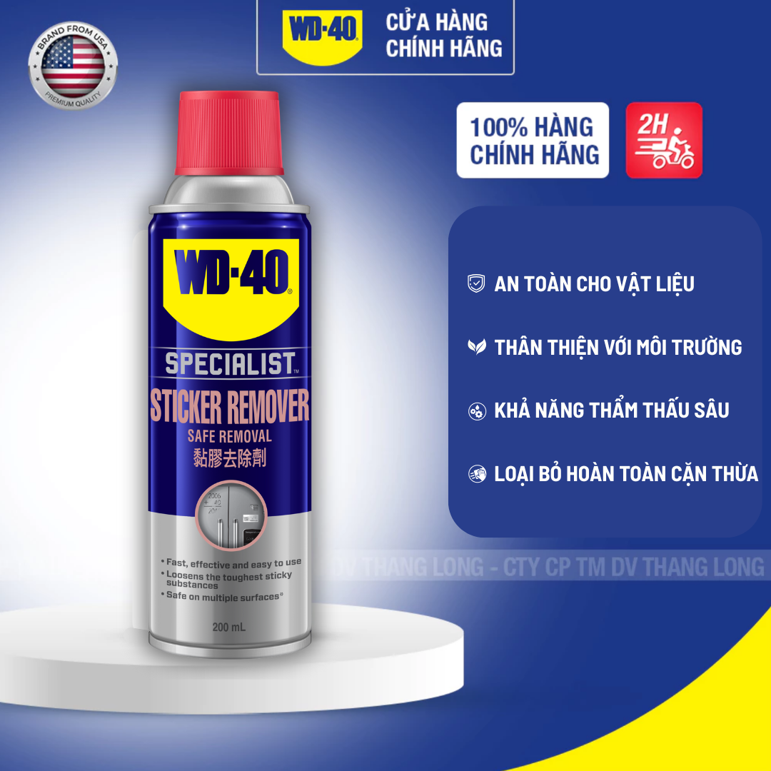 Chất Tẩy Keo Dính Nhựa Đường Chuyên Biệt WD-40 Loại Bỏ Chất Dính Đa Năng 200 ML