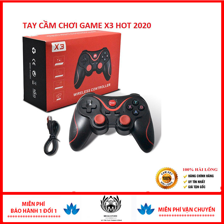 Bộ Tay Cầm Chơi Game X3 Kèm Giá Đỡ Điện Thoại