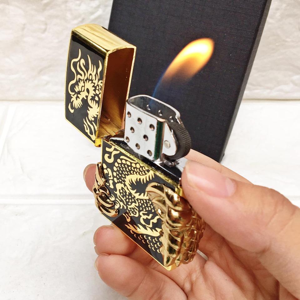 [HCM]BẬT LỬA GAS ĐÁ HÌNH RỒNG - (XÀI GAS)