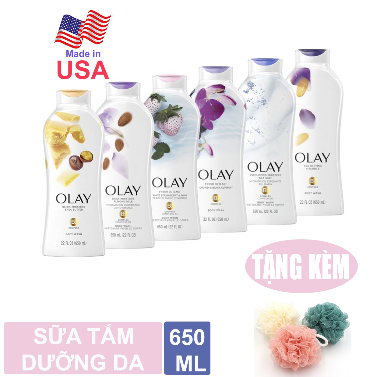Sữa tắm dưỡng thể Olay 650ml