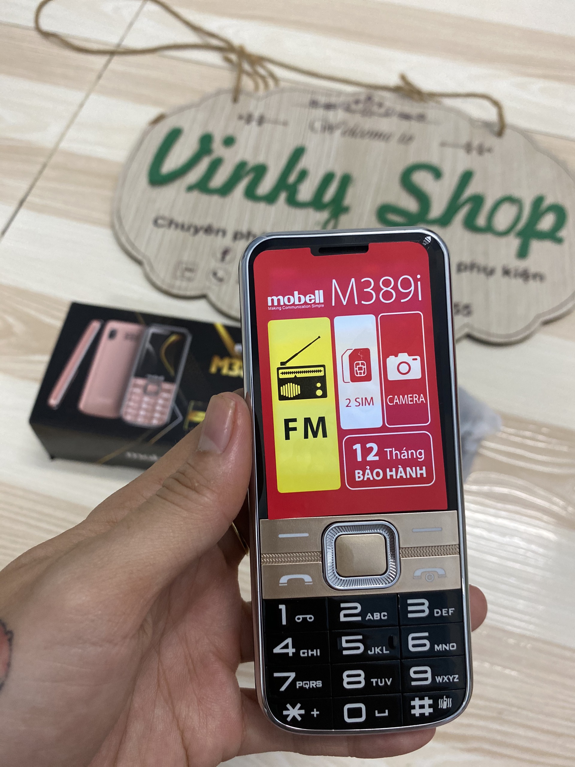 Điện thoại Mobell M389i mẫu mới pin 1700mAh có chức năng ghi âm cuộc gọi - Bảo hành 12 tháng