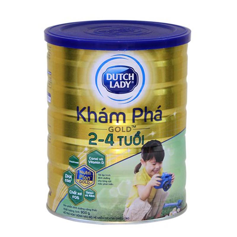 Dutch lady 2-4 khám phá gold lon thiếc 12x900g