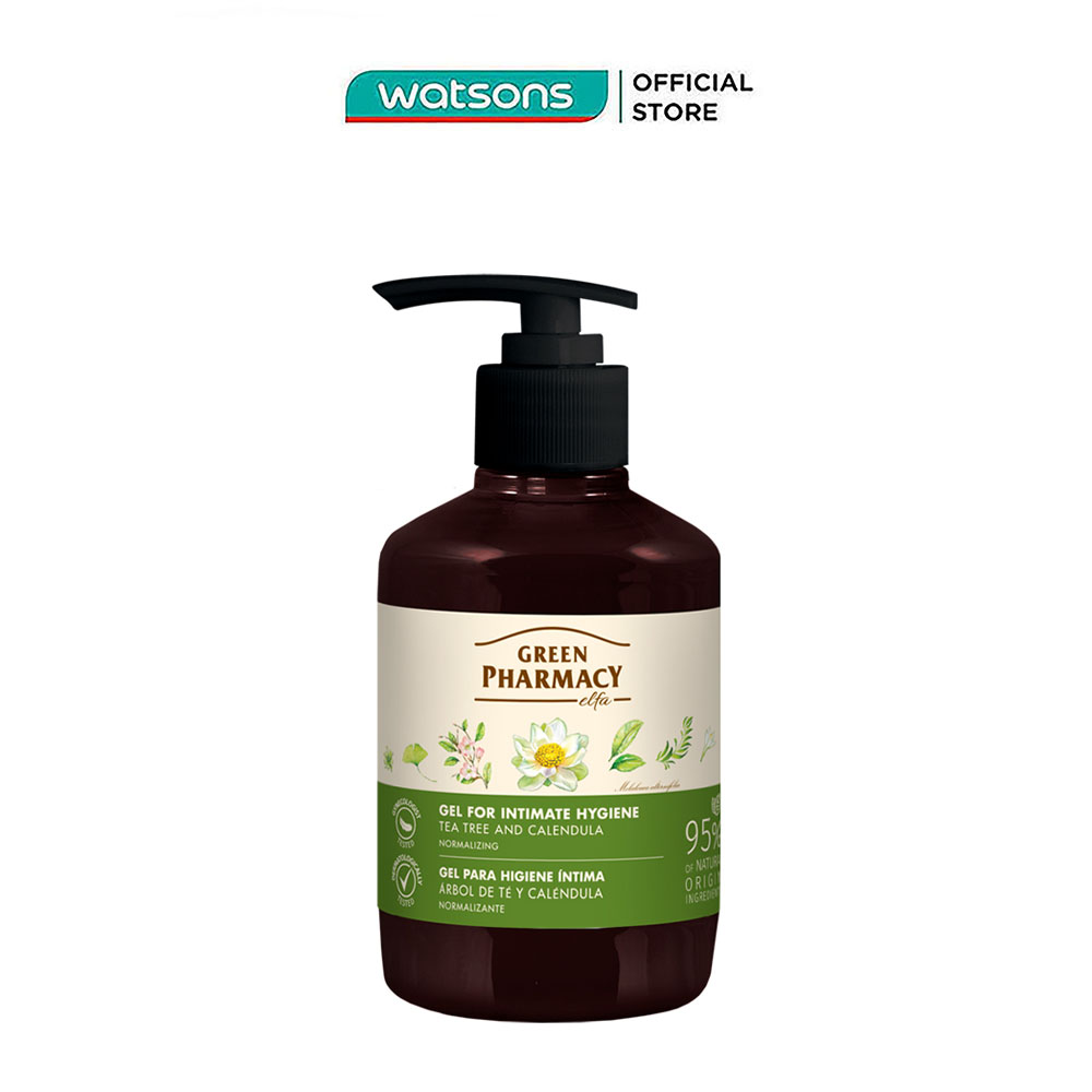 Dung Dịch Vệ Sinh Phụ Nữ Zelenaya Apteka Kháng Khuẩn Cây Trà 370ml