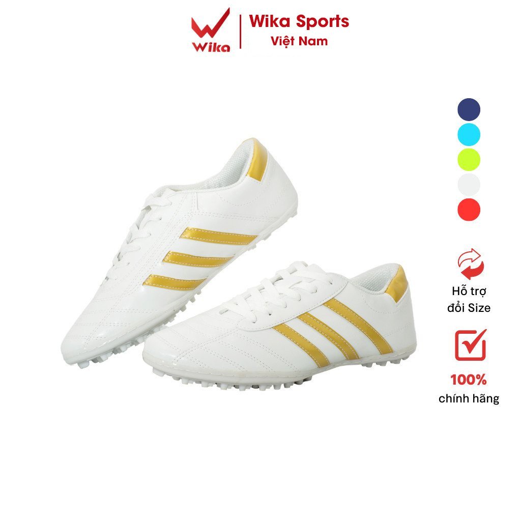 Free Ship - Giày 3 sọc đá bóng nam Ct3 chính hãng Wika bóng đá sân cỏ nhân tạo, chất liệu da PU đã được khâu toàn bộ.