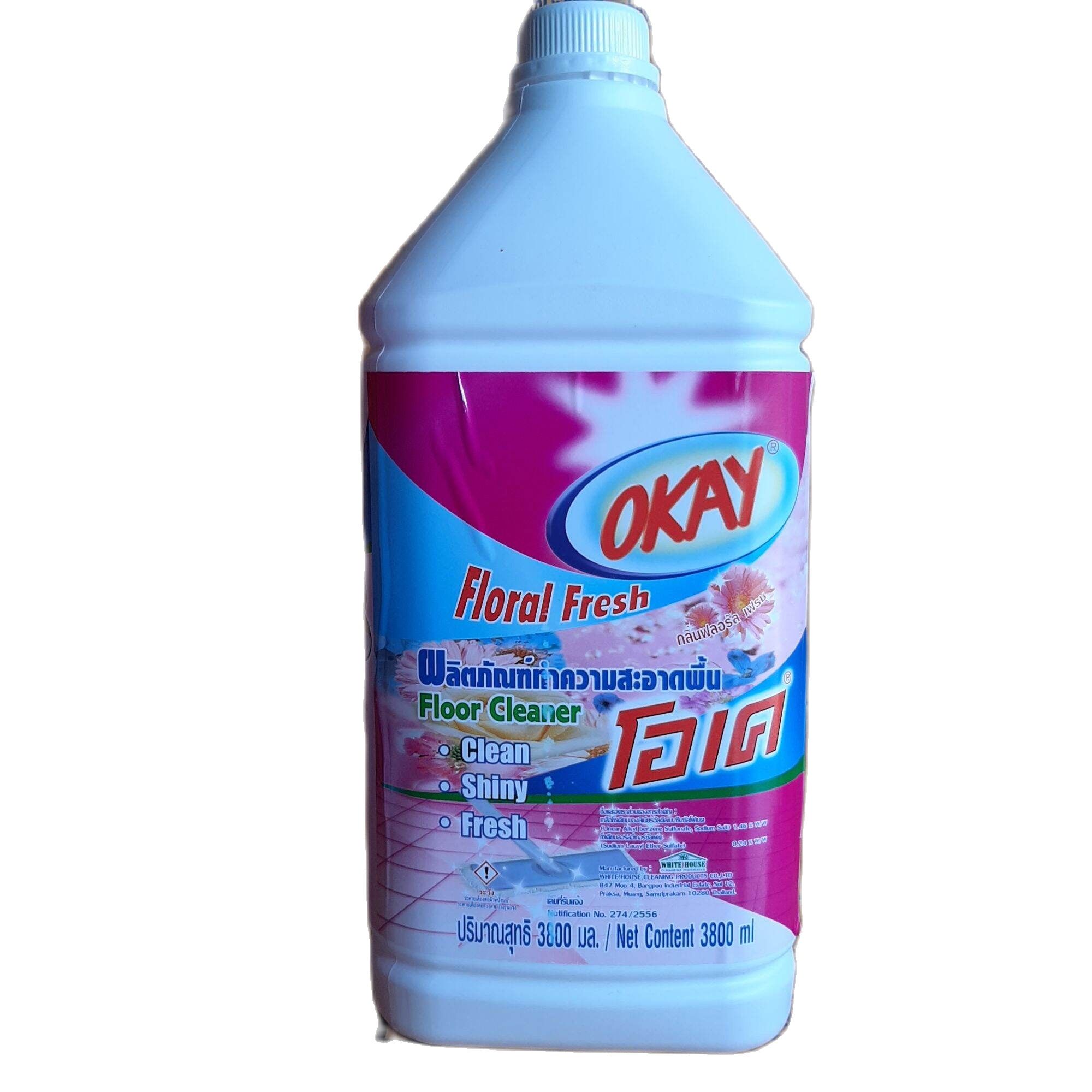 Nước lau sàn okay Thái lan hồng 3l8 lau sạch nền nhà diệt khuẩn