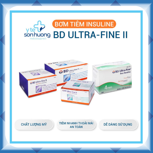 Bơm tiêm kim tiểu đường isulin bd 0,5cc x 30g - hộp 100 cây