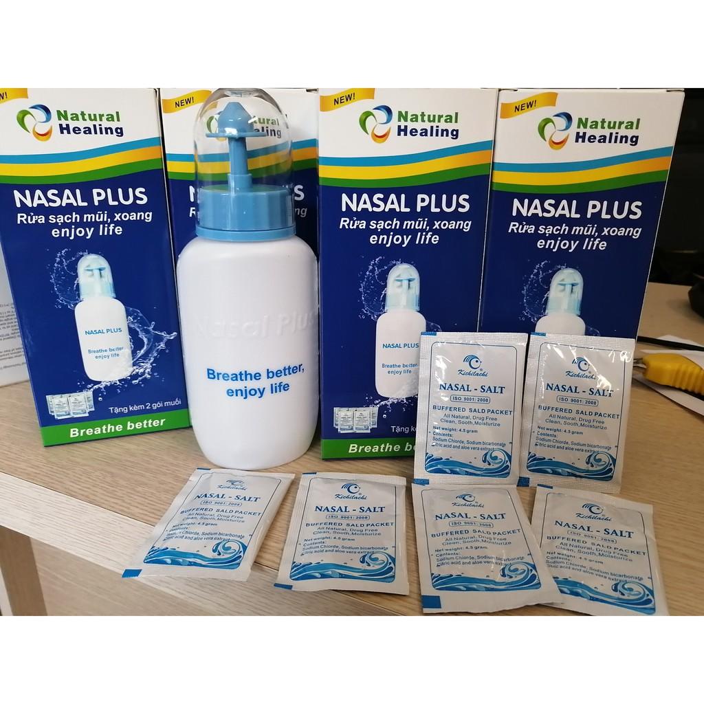 Bình Rửa Mũi Cao Cấp Nasal Plus Tặng Kèm 02 Gói Muối Biển | Lazada.Vn
