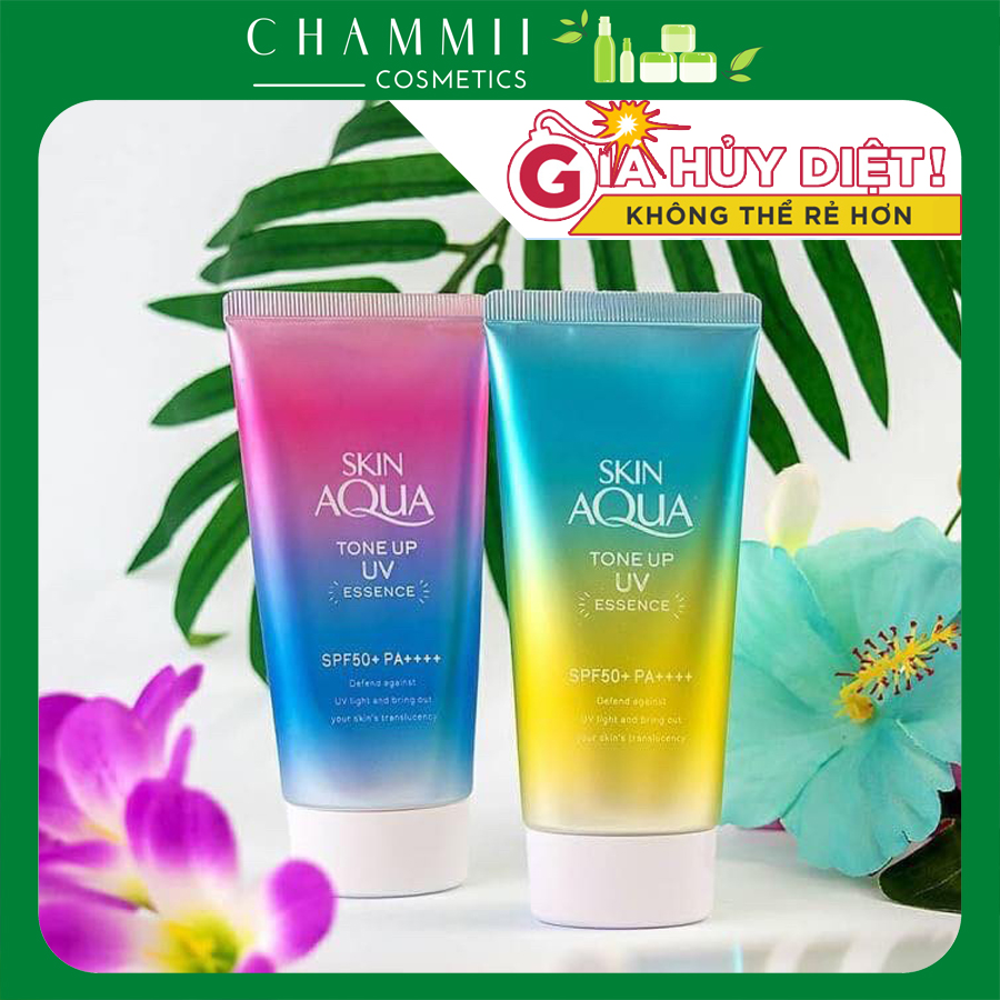 Kem chống nắng Skin AQUA Tone Up UV Essence SPF50+ 80g hàng Nội Địa Nhật