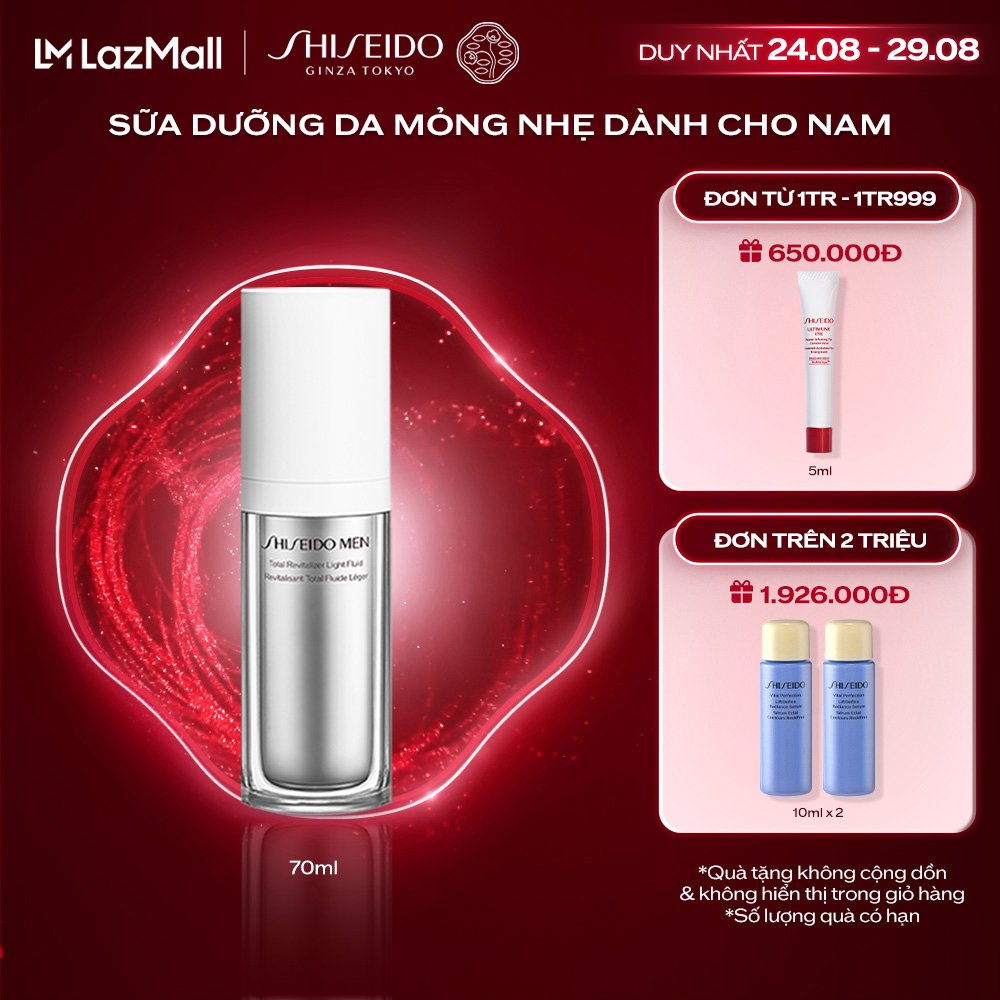 Sữa dưỡng da Shiseido Men Total Revitalizer Light Fluid N 70ml