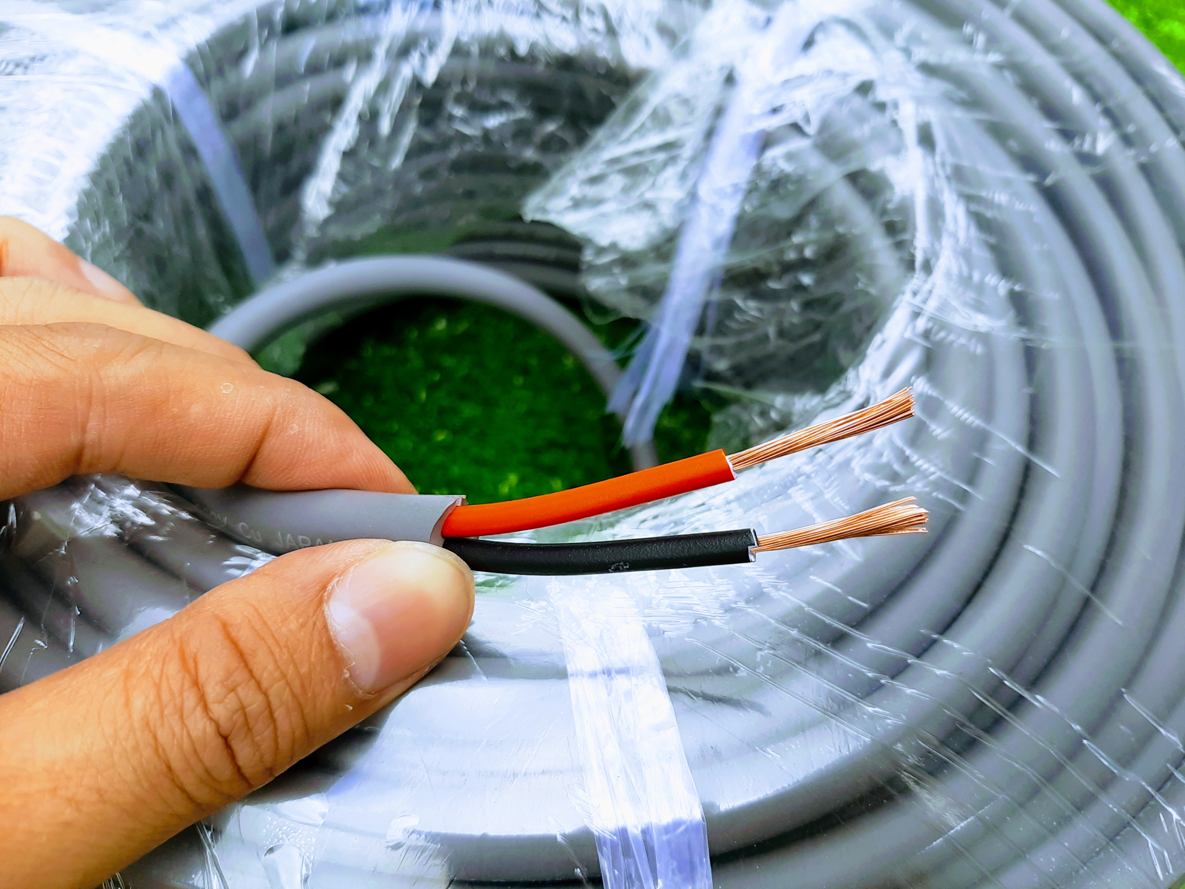 30 Met Dây Điện Đôi 2 Lõi 2x4.0 Tròn Xám Đông Nguyên Chất 2 Vỏ Bọc Fadaco.