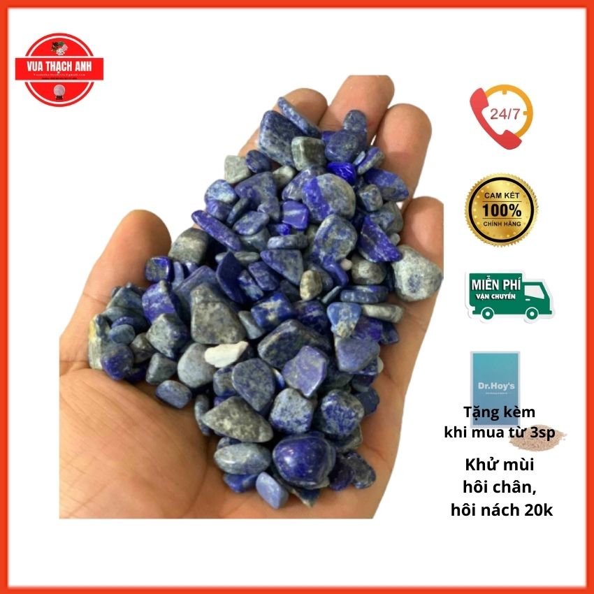 [XẢ KHO 3 NGÀY] 1kg Đá thạch anh xanh dương (Lapis) tự nhiên 1-2cm  - VUA ĐÁ THẠCH ANH - giá gốc, rải nền nhà, chơi hồ cá, chậu kiểng,.