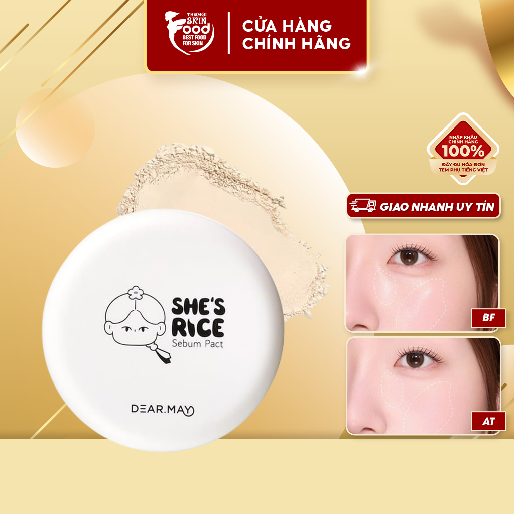 Phấn Phủ Dearmay Dạng Nén Kiềm Dầu She'S Rice Sebum Pact 12g