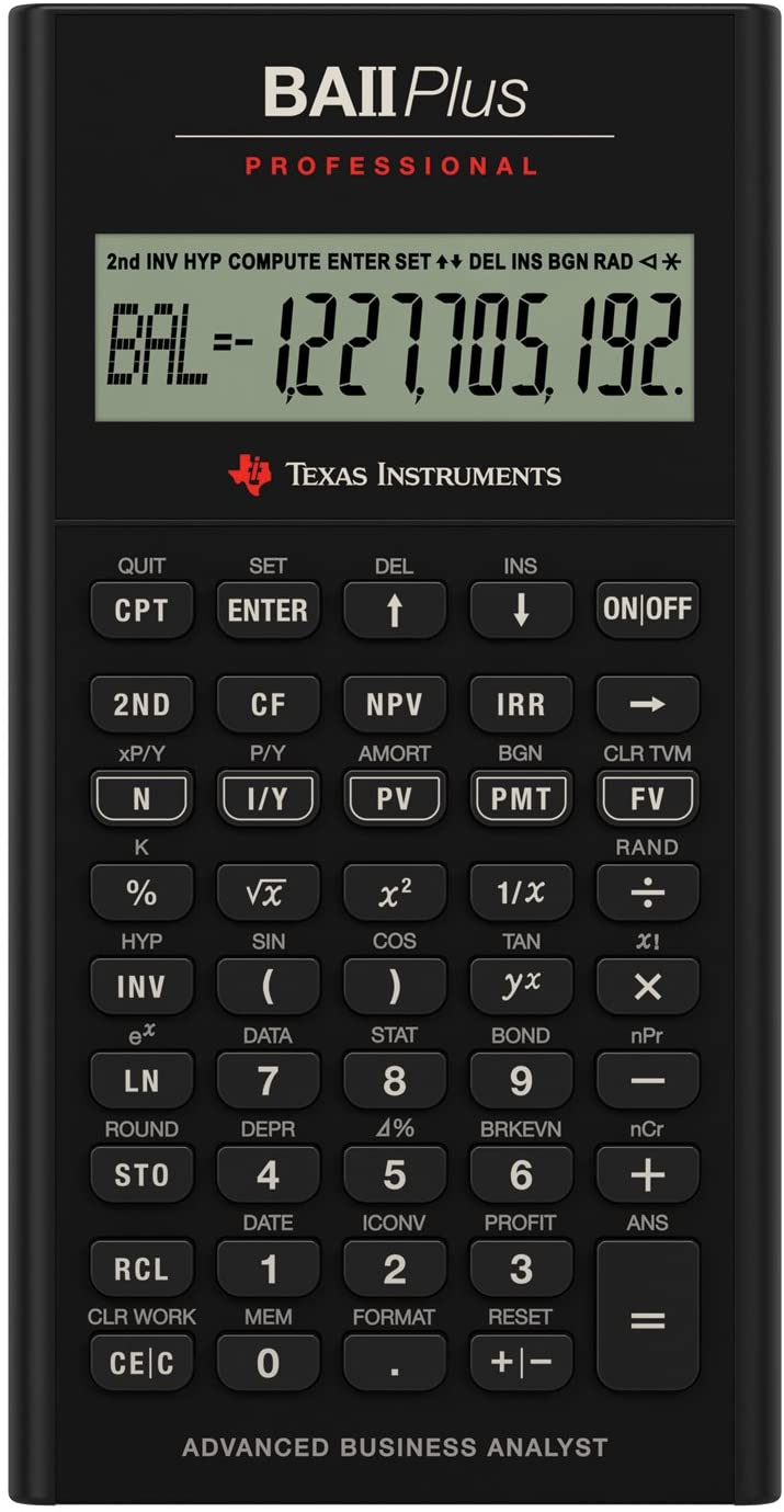Máy Tính Tài Chính Texas Instruments BA II Plus Professional Financial Calculator Máy Tính Tài Chánh