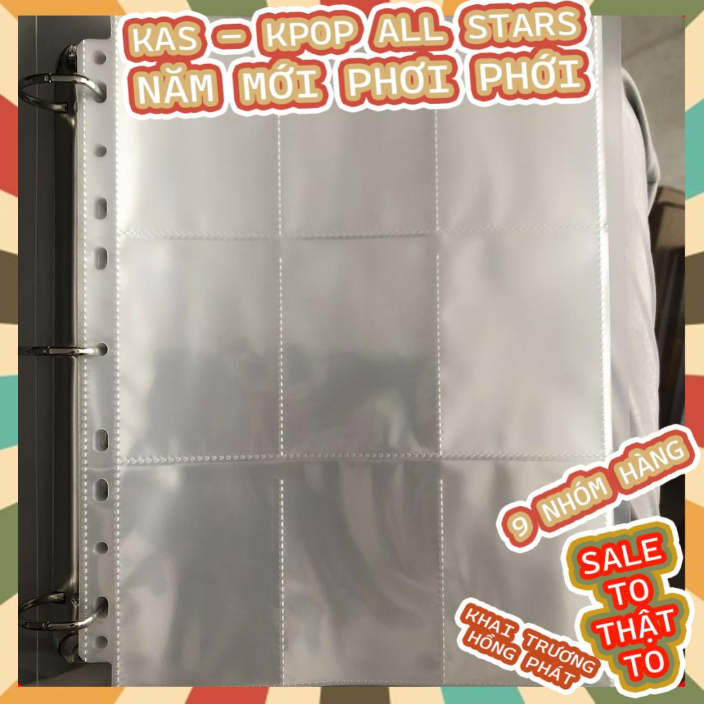 10-30 Sheet 9 đựng card thẻ ảnh sheet cho binder 9 ô( không bao gồm bìa) KAS - KPOP ALL STARS