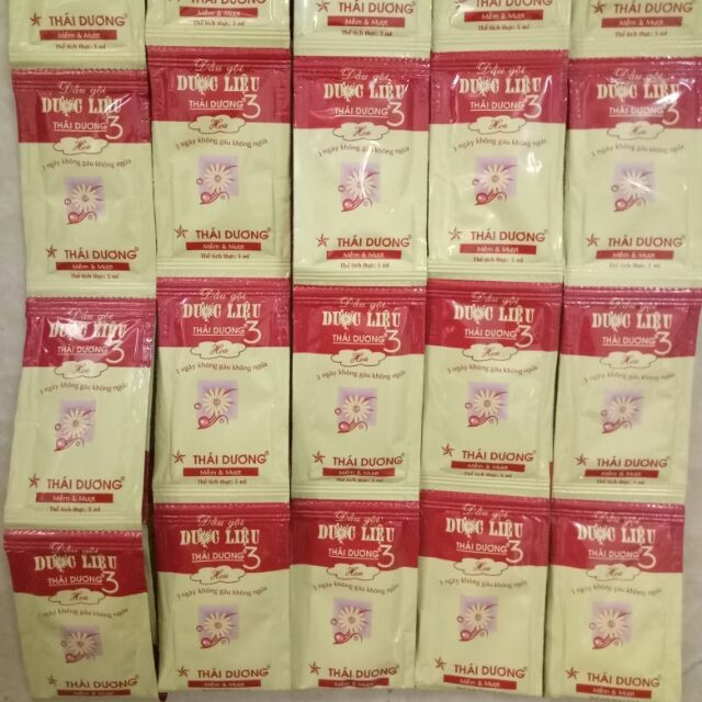 [HCM][COMBO 50 gói] Dầu Gội Dược Liệu Thái Dương 3 (5ml/gói) Hương Hoa Sao Thái Dương AT Boutique Cute