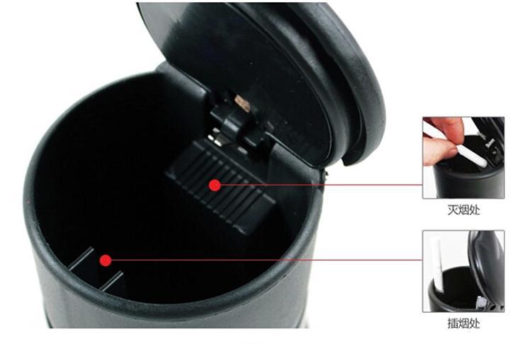 Cốc gạt tàn và đựng rác có đèn led để trong ô tô