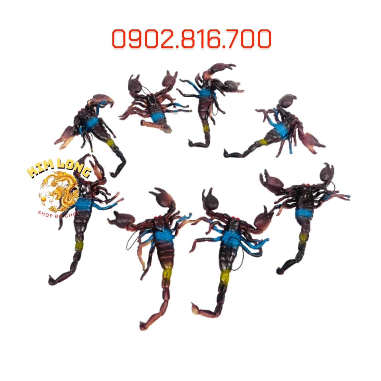 Đồ chơi mô hình 1 con nhện - bò cạp - rết -chuột cao su giả giống thật phụ kiện trang trí halloween