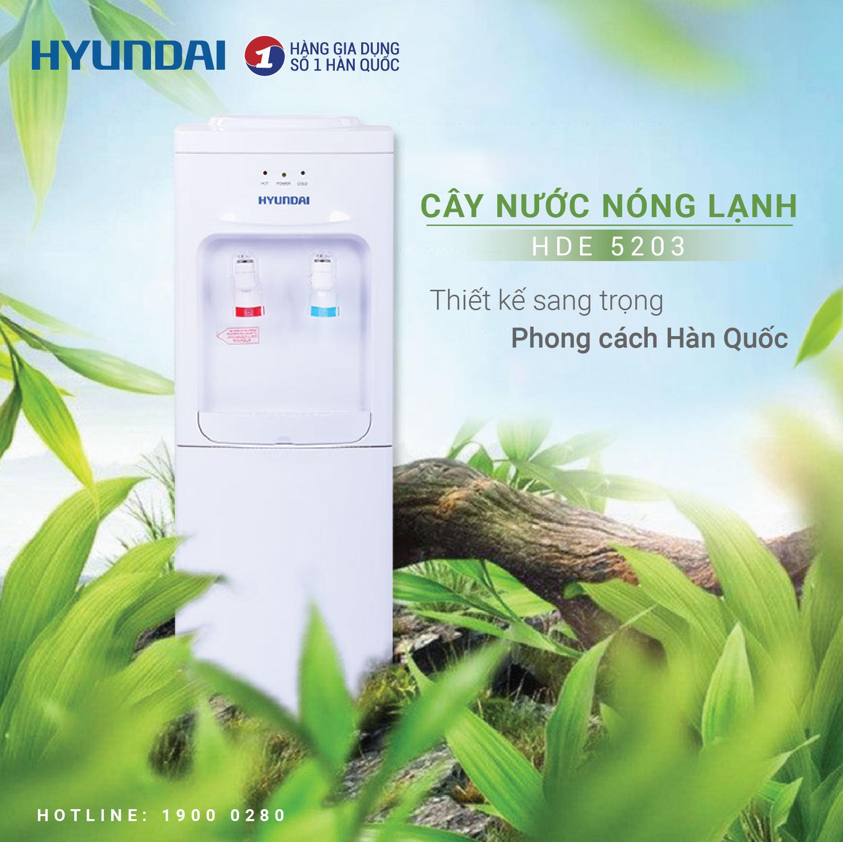 Cây nước nóng lạnh hàng chính hãng HYUNDAI ELECTRONISC model HDE 5203