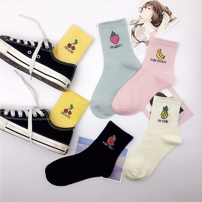 Vớ Tất Hình Trái Trái Cây Hàn Quốc Ulzzang Mẫu Mới 2021