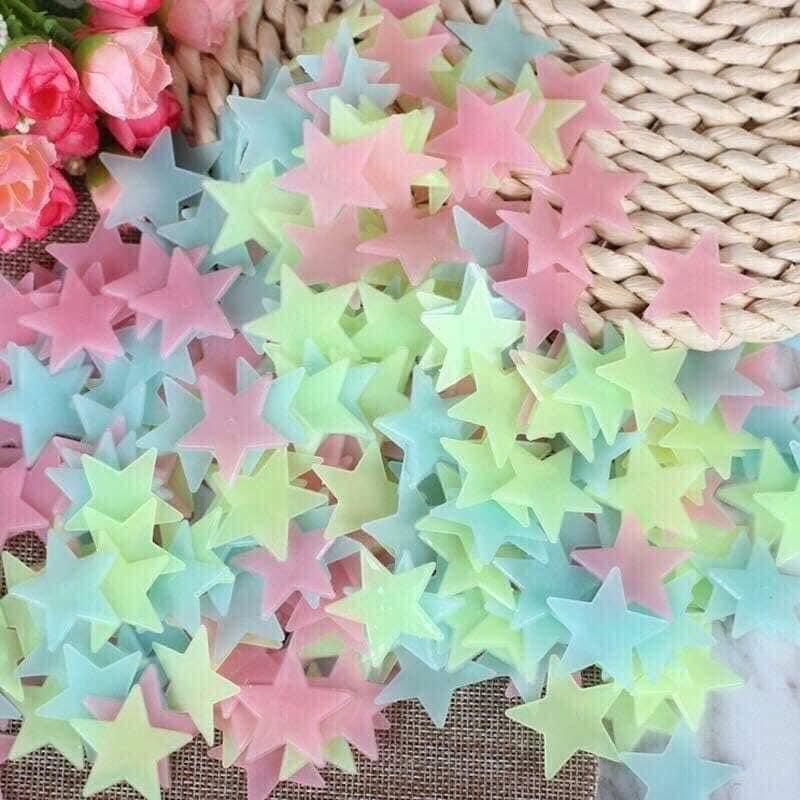 Set 300 Ngôi Sao Dán Tường Dạ Quang phát sáng trong đêm