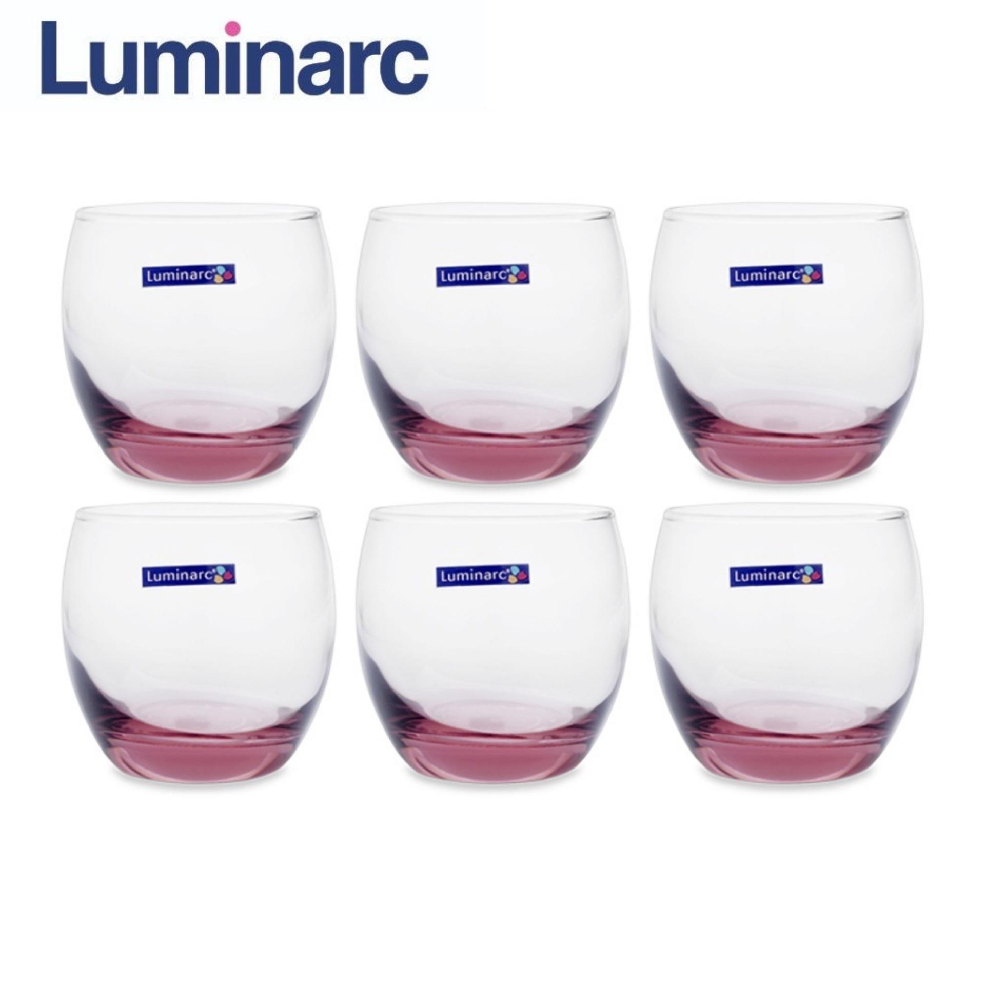Bộ 6 ly Thủy Tinh Luminarc Salto Pink 320ml- J5386