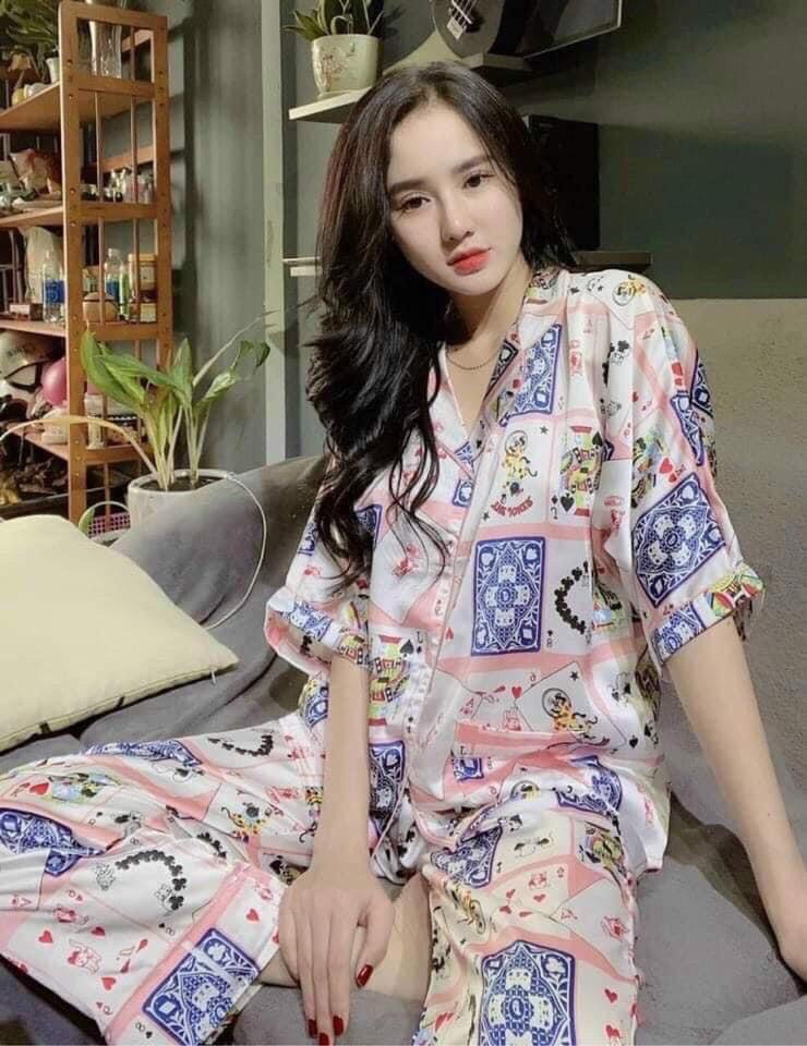 đồ bộ ngủ hình lá bài