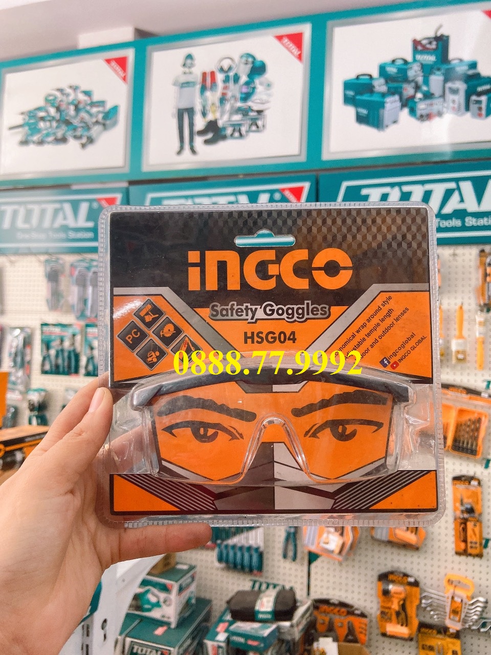 Kính bảo hộ lao động ingco hsg04
