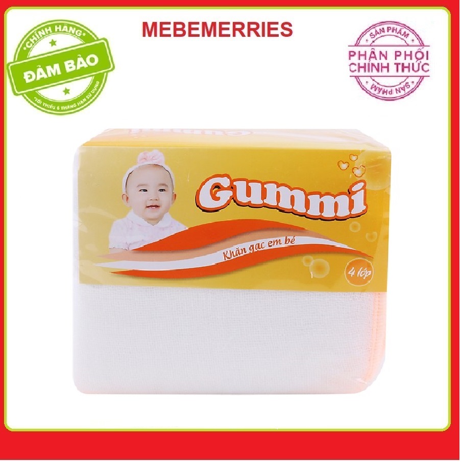 Gạc 4 lớp/ khăn sữa gummi set 10 khăn 24x26cm