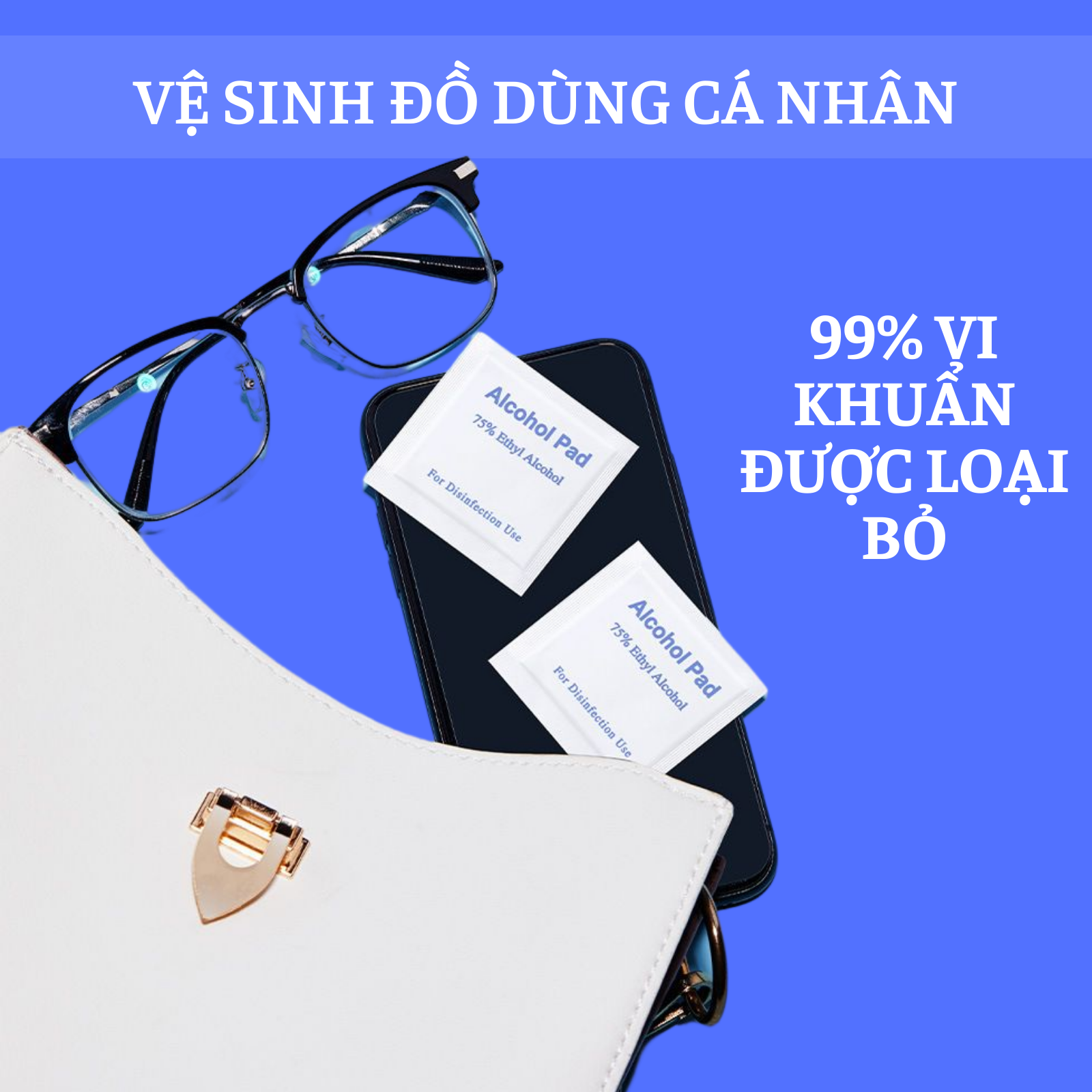 Khăn ướt kháng khuẩn , khăn giấy ướt khử trùng -diệt khuẩn với 75% alcohol
