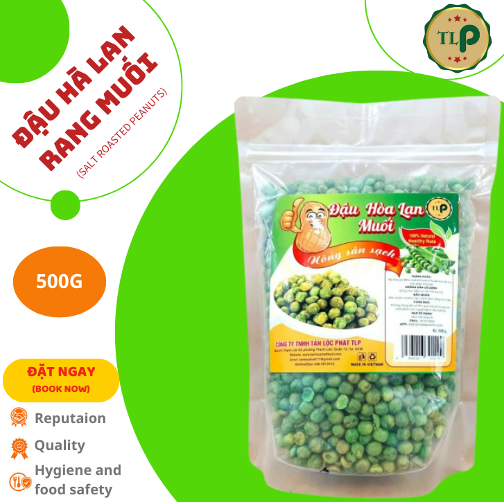 ĐẬU HÀ LAN RANG MUỐI TÂN LỘC PHÁT BỊCH 500G
