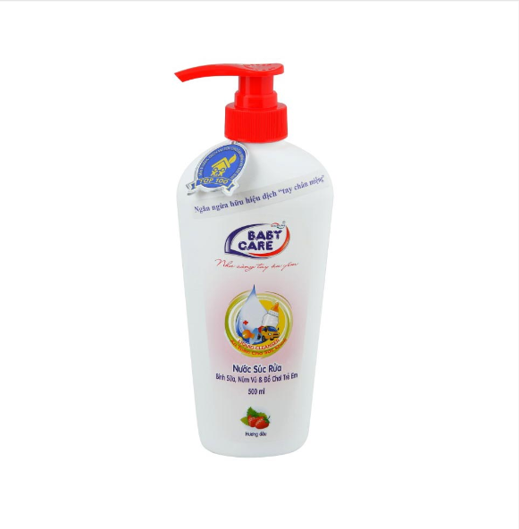 Nước rửa bình sữa núm vú đồ chơi Baby Care 500ml