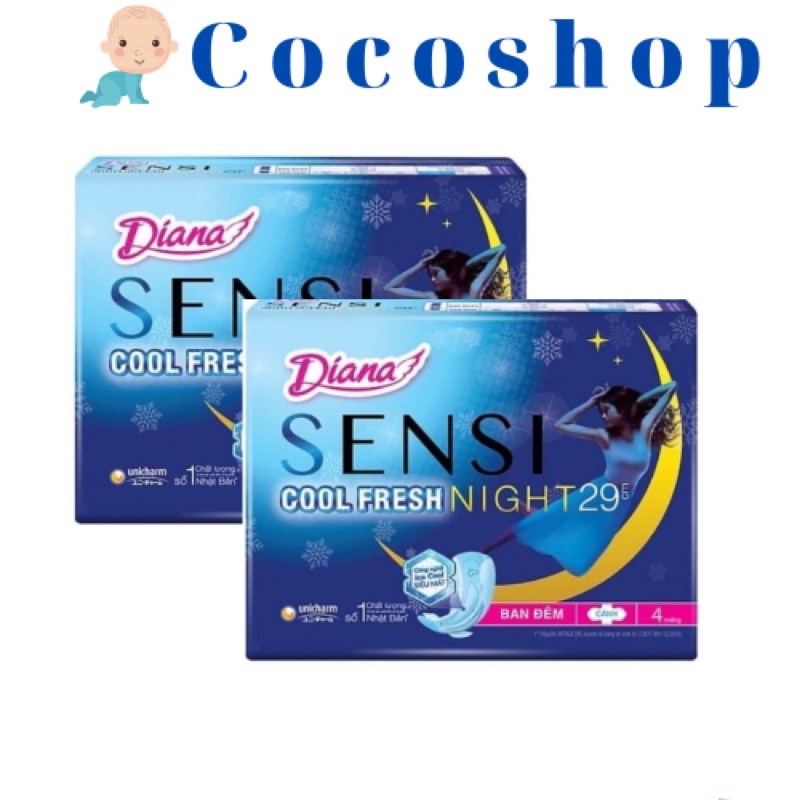 Bvs sensi cool ban đêm 29cm 4 miếng