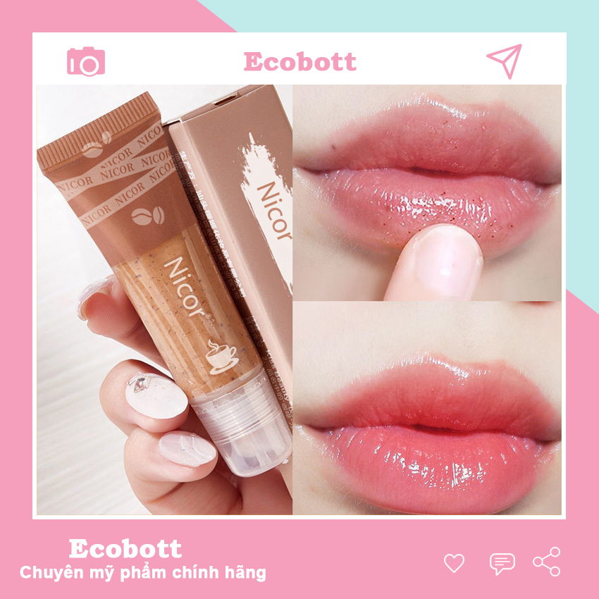 Tẩy tế bào chết môi 3 trong 1 dưỡng ẩm chống khô tẩy tế bào chết cho da chết Ecobott