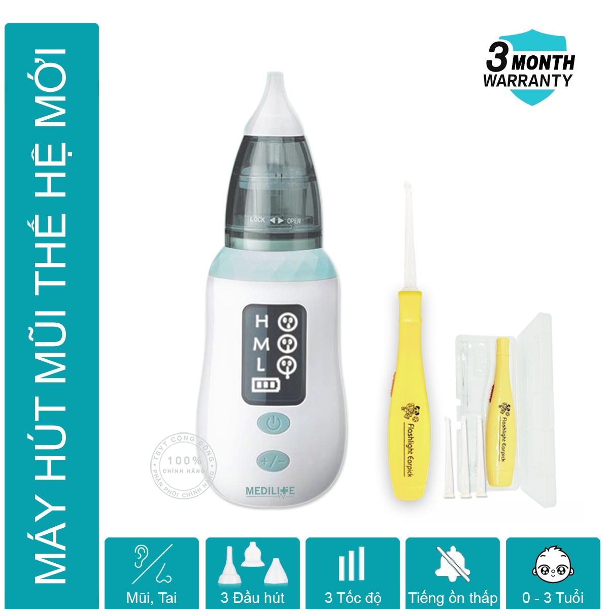 Máy Hút Mũi Vancocon Thế Hệ Mới ( 3 tốc độ ) Thiết Kế Nhỏ Gọn Tiện Dụng Dễ Sử Dụng Trang Bị Động Cơ Hiệu Suất Cao Hoạt Động Êm Ái An Toàn Hiệu Quả + Tặng đèn soi tai