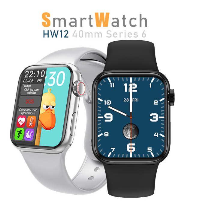Đồng Hồ Thông Minh SmartWatch  Series 6 HW12 - Màn Hình Tràn Viền Cực Đẹp  Pin Khủng - Đổi Hình Nền - Chống Nước Chuẩn IP68 Theo Dõi Giấc Ngủ Đo Nhịp Tim Thiết Bị Thông Minh Sang Trọng. Bh 12 Tháng