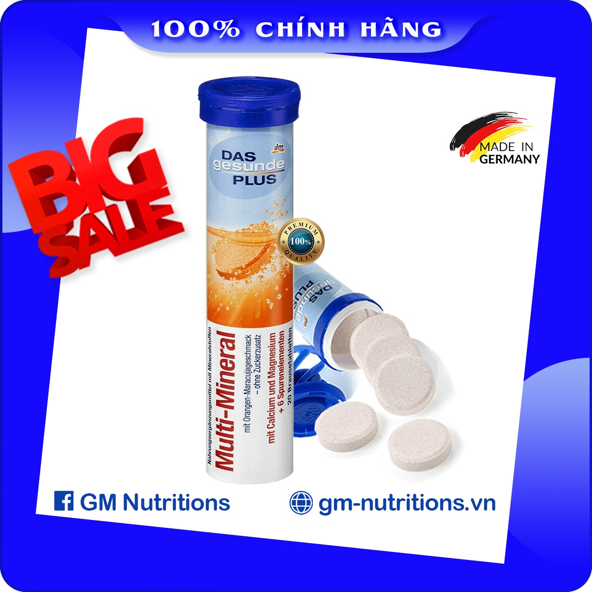 Viên sủi bổ sung khoáng chất tổng hợp Mivolis Multi-Mineral 20 viên