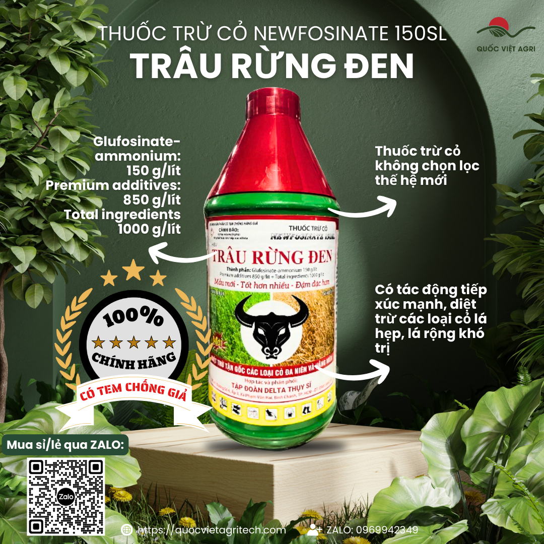 Thuốc trừ cỏ - trâu rừng đen - newfosinate 150sl - 900ml