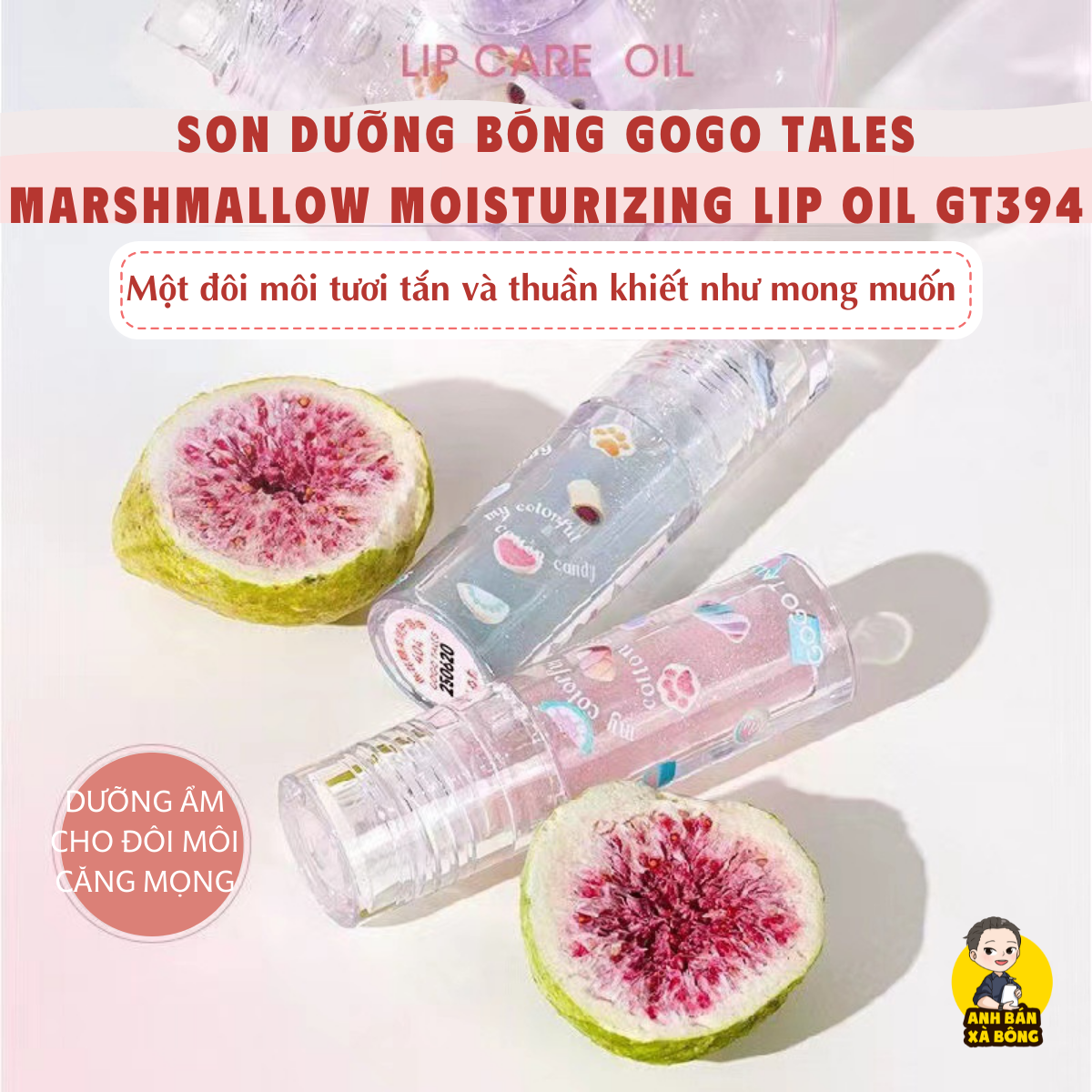 Son dưỡng bóng gogo tales marshmallow moisturizing lip oil gt394