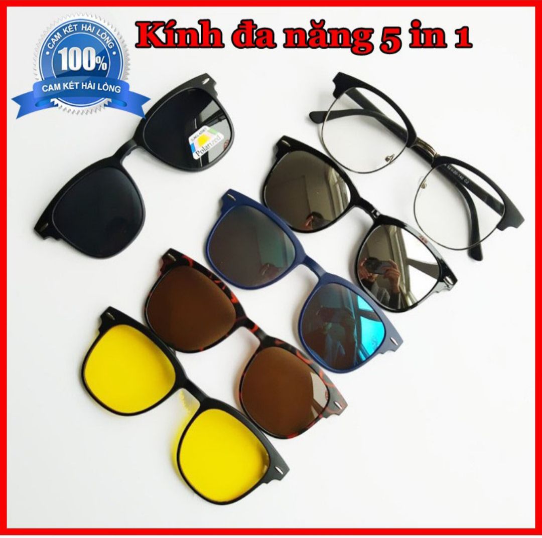 Kính 5in1 đa tròng kính 5 trong 1 đa năng râm cận