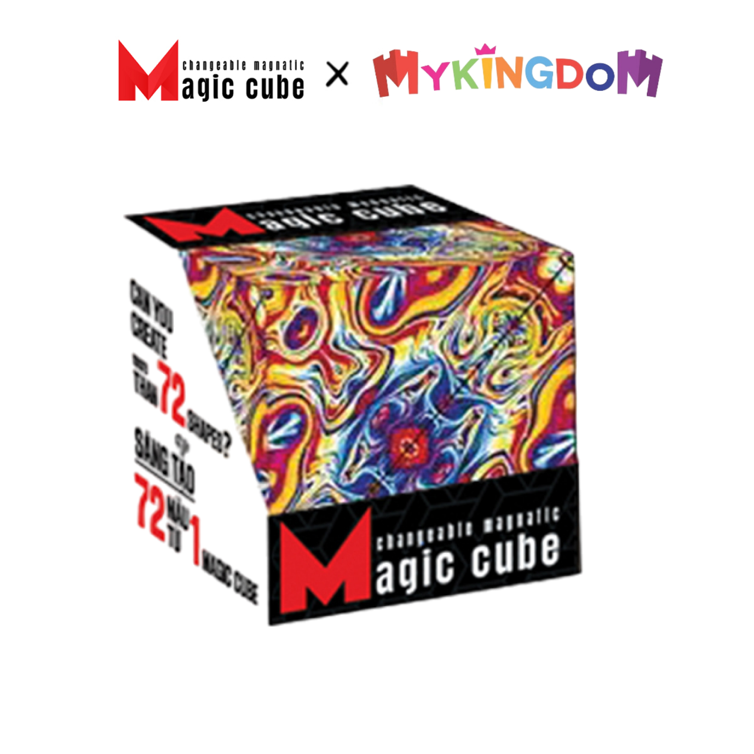 Đồ Chơi MAGIC CUBE Khối Lập Phương Ma Thuật Hoạ Tiết Loang Màu Rực Rỡ MC01/MIX