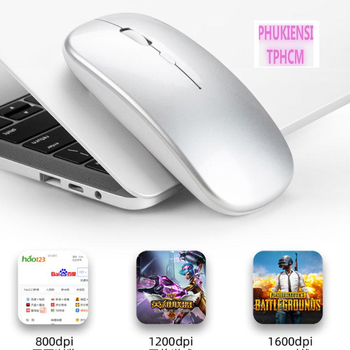 Chuột không dây bluetooth tự sạc siêu mỏng m1 2.4g