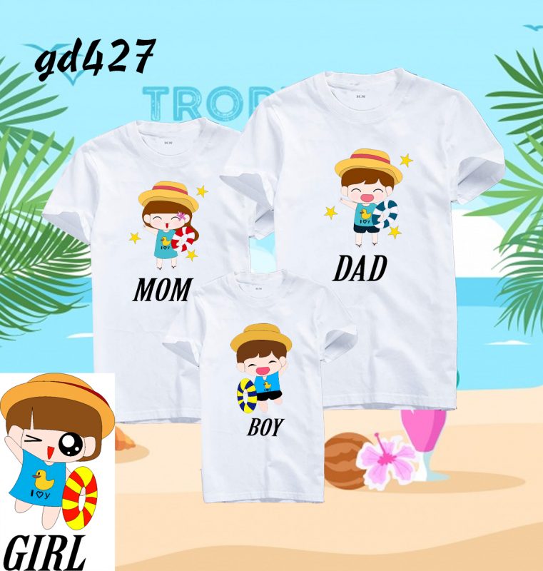 Áo thun gia đình mùa hè